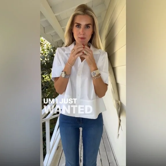 Julia Amory Antibes Top Blanc Medium NWT - Picture 15 of 16